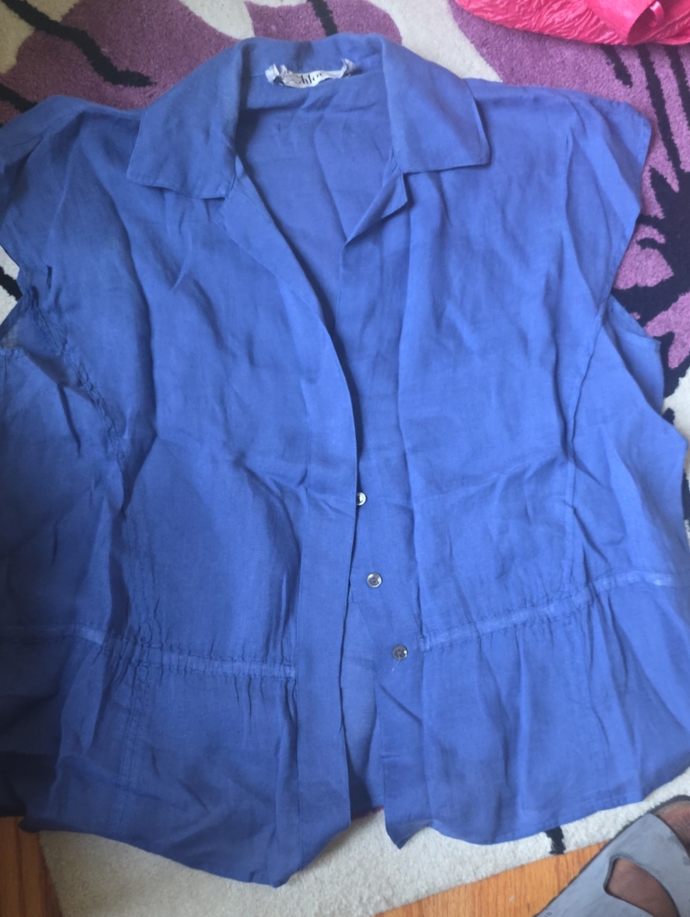 Chloe Blue Button-Front Women’s Shirt